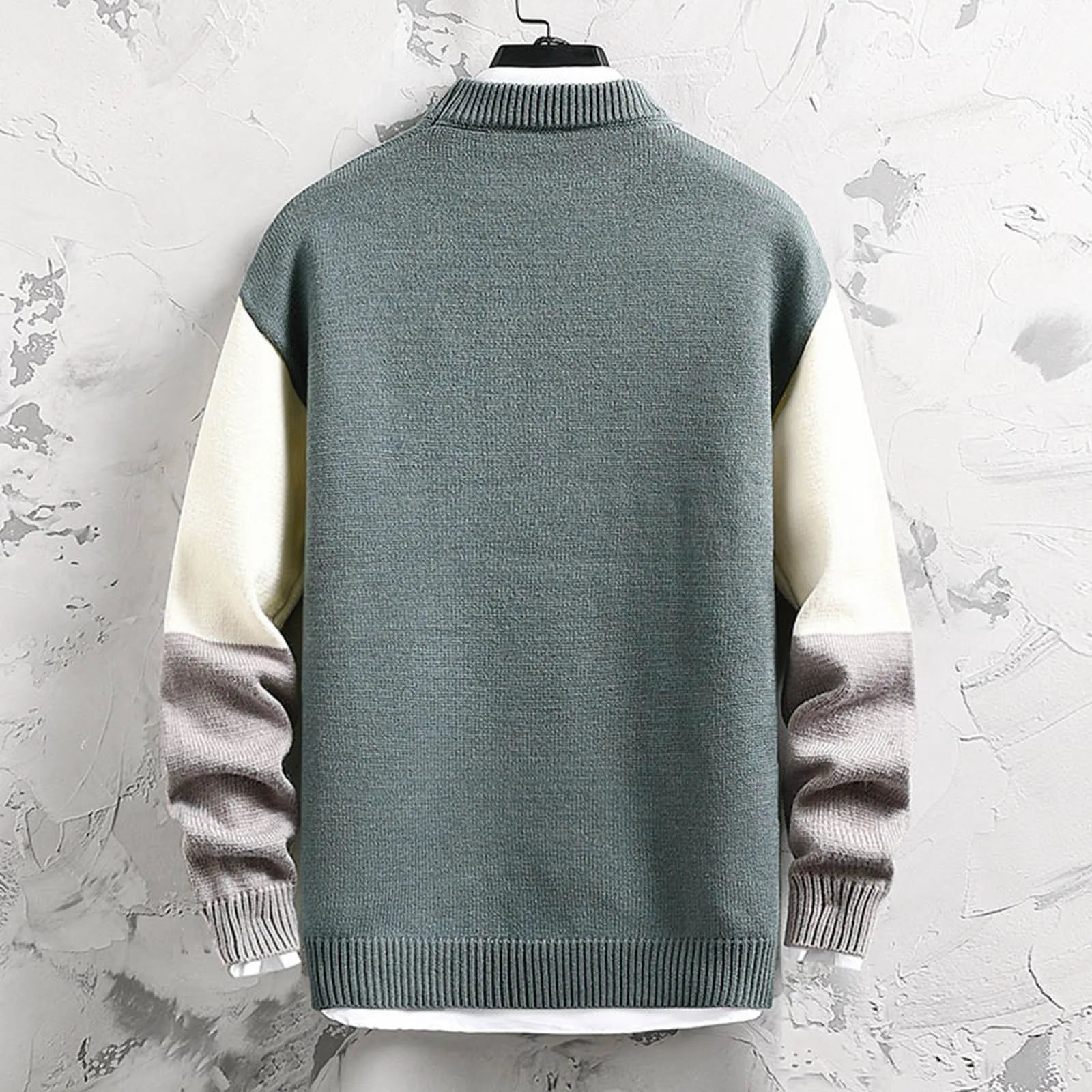Color Block Turtleneck Sweater